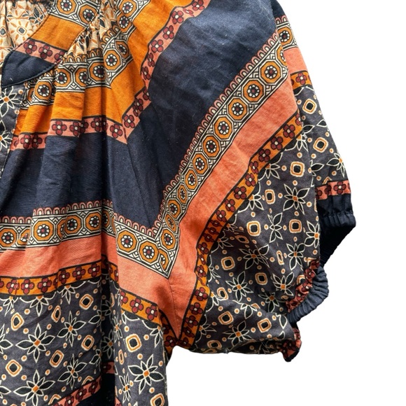 LOFT Foulard tie puffy sleeve boho cotton blouse Size XSP - Picture 6 of 8